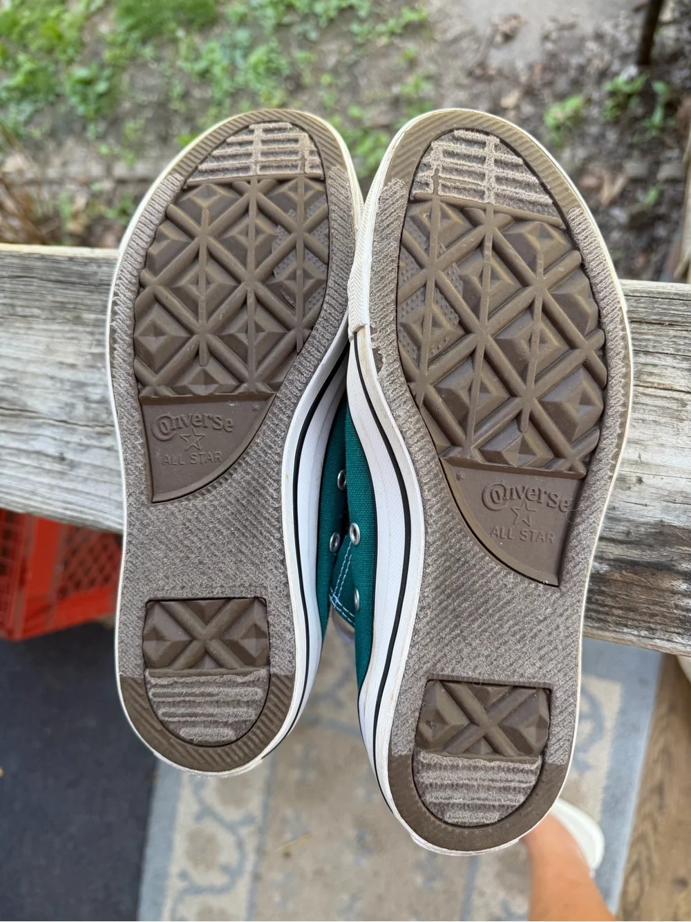 Converse Low-Top Canvas Sneakers in Green - Picture 3 of 4